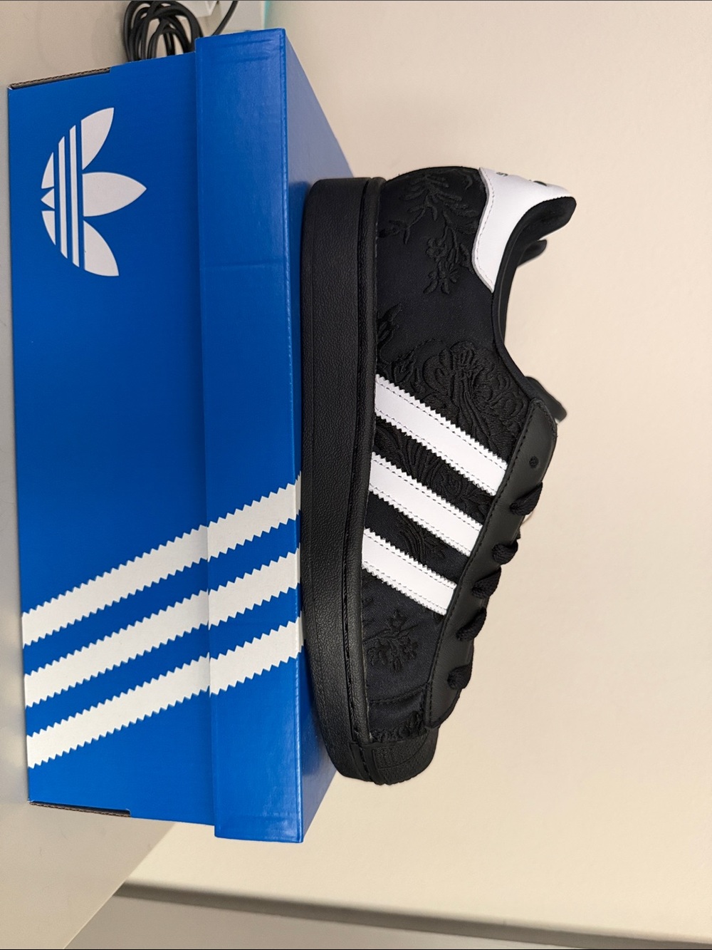 NWT adidas Originals Black & White Embossed Superstar Sneakers